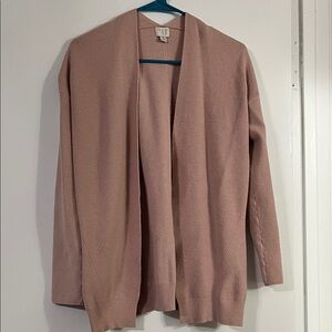 Women's Open-Front Dusty Rose Cardigan Sweater